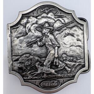 Vintage Coca-Cola Silver-tone Belt Buckle by Bergamot
